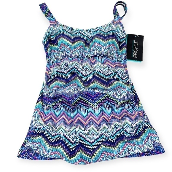 PROFILE by Gottex Swim Tankini Top Multicolor 6 - Picture 2 of 7